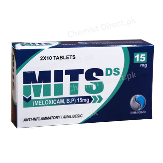 Mits Ds 15mg Tablet Shaigan Pharmaceuticals Meloxicam B.P Nsaid