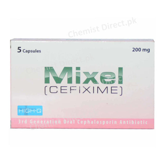 Mixel 200mg Capsule Cephalosporin Antibiotic Cefixime High Q Pharmaceuticals