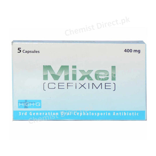 Mixel 400mg Capsule Cephalosporin Antibiotic Cefixime High Q Pharmaceuticals