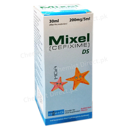 Mixel Ds 30ml Syrup Suspension High Q PHARMACEUTICALS Cephalosporin Antibiotic Cefixime