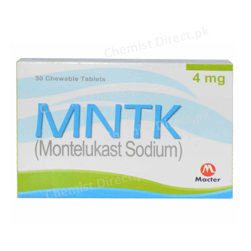 MNTK 4mg Chewable Tablet Anti-Leukotriene Montelukast Sodium Macter International