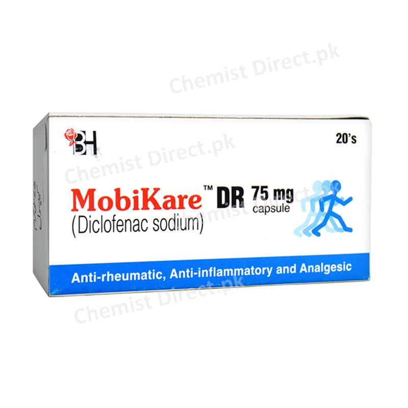 Mobikare DR 75mg Capsule Diclofenac Sodium Barrett Hodgson Nsaid