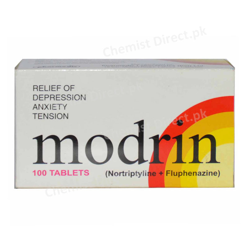 Modrin Tablet Pharmedic Laboratories Anti-Psychotic/Anti-Depressant Nortriptyline 10mg Fluphenazine 0.5mg
