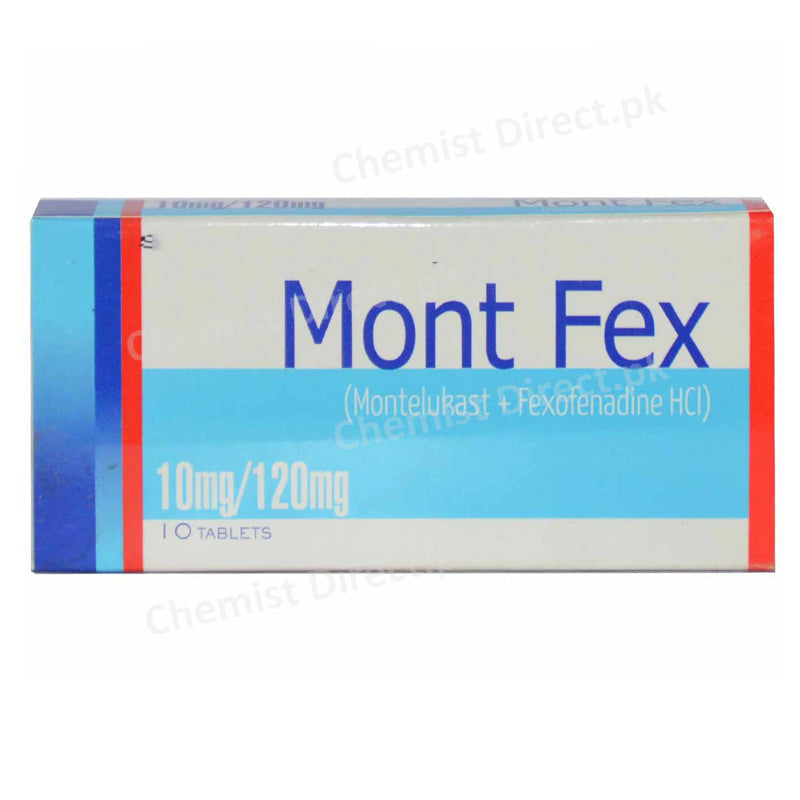 Mont Fex 10 120mg Tablet Montelukast Fexofenadine HCl