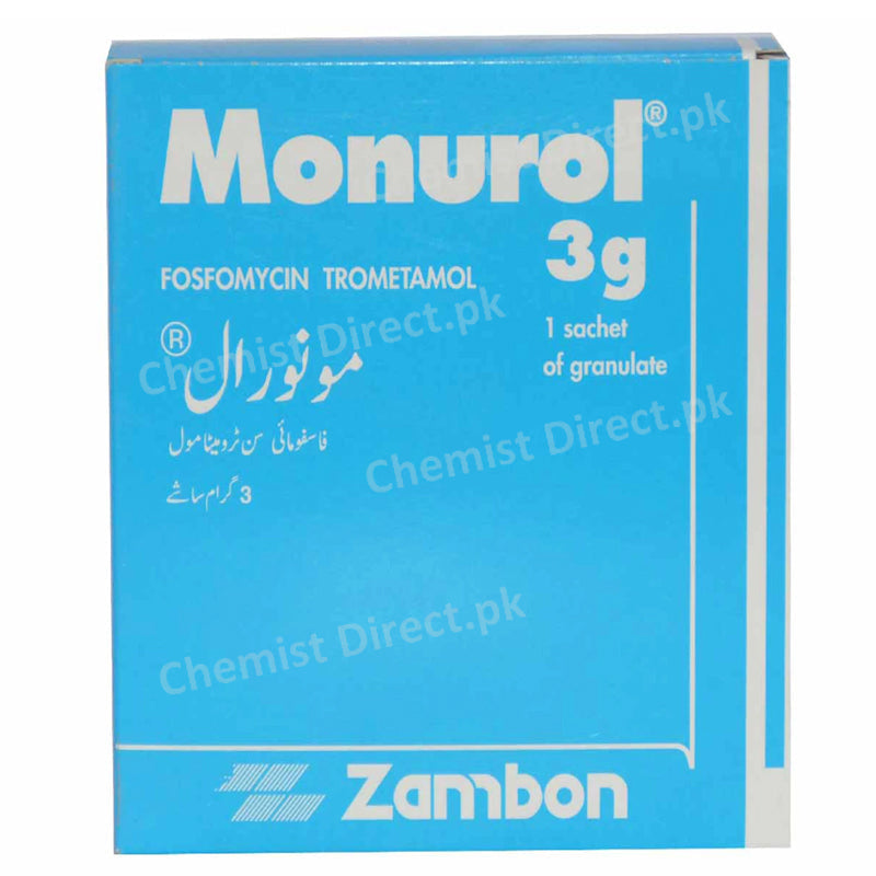 Monurol 3g Achet Angelini Pharmaceuticals Pvt Ltd Anti Bacterial Fosfomycin Trometamol