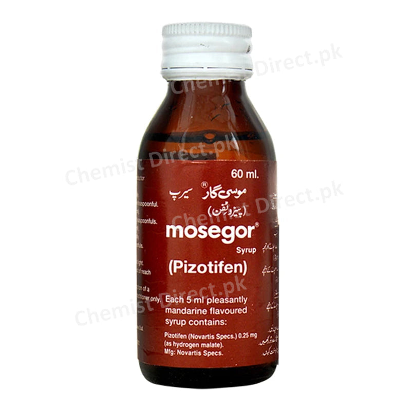 Mosegor Syrup 60ml Appetite Stimulant Pizotifen Novartis Pharma