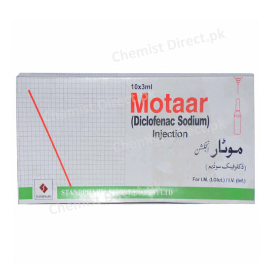 Motaar Injection 10x3ml Standpharm Diclofenac Sodium Nsaid