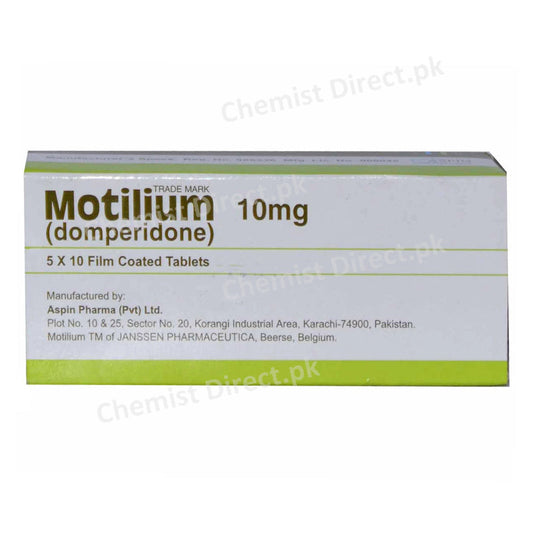 Motilium 10mg Tablet Aspin Pharma Domperidone Gastroprokinetic