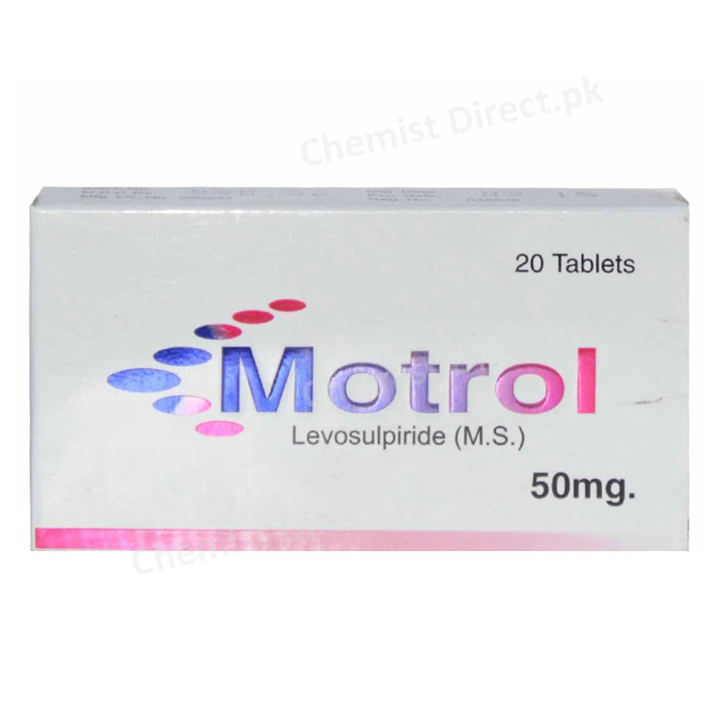 Motrol 50mg Tablet Wilshire Laboratories Levosulpiride M.S Gastroprokinetic Psychosis