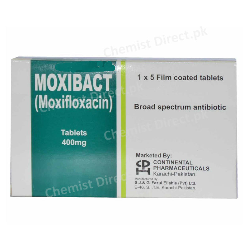 Moxibact 400mg Tablet Moxifloxacin Continental pharma Anti-Bacterial