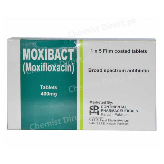 Moxibact 400mg Tablet Moxifloxacin Continental pharma Anti-Bacterial