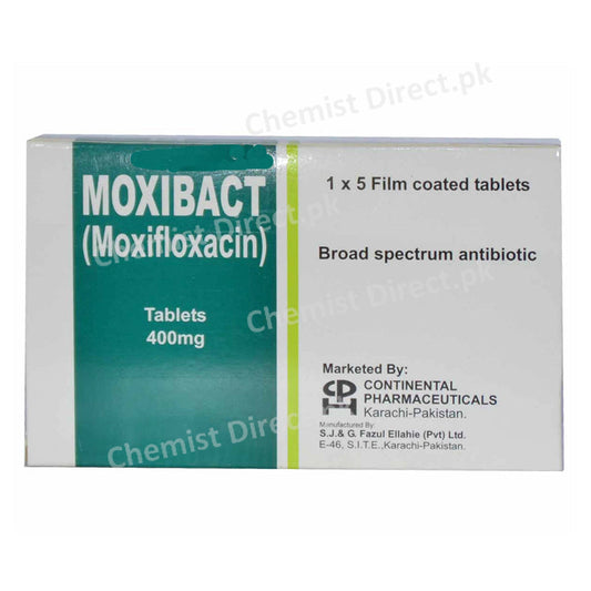Moxibact 400mg Tablet Moxifloxacin Continental pharma Anti-Bacterial