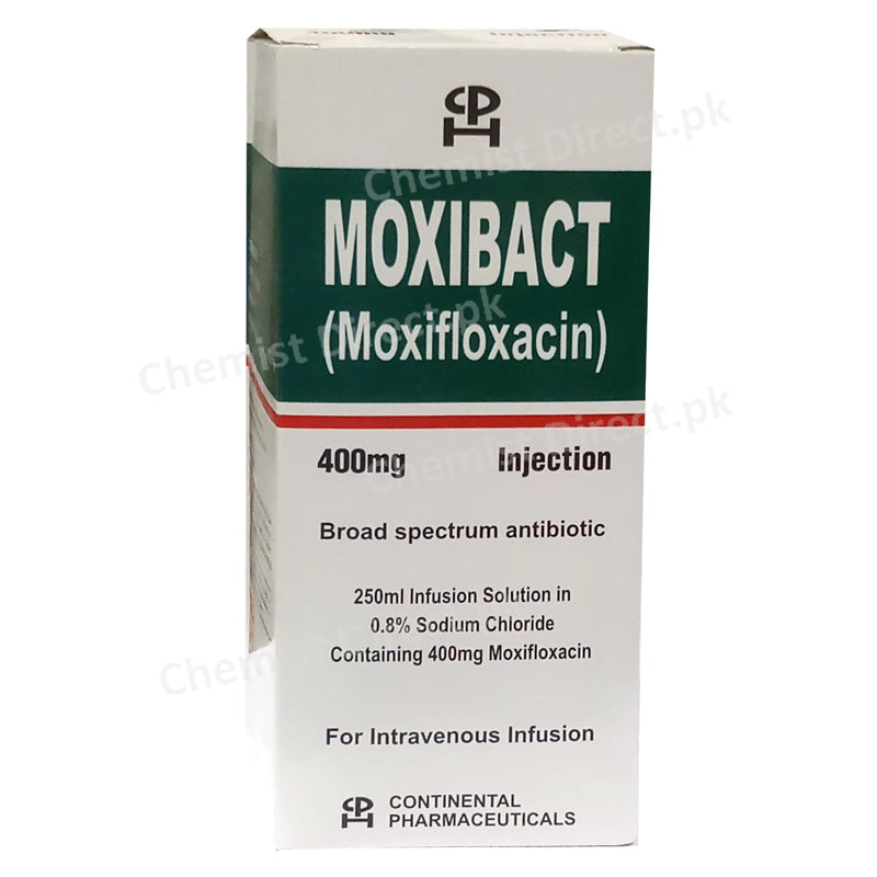 Moxibact Injection 400mg Continental Pharma Quinolones Anti Bacterial Moxifloxacin