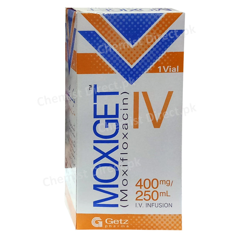 Moxiget 400mg 250ml Infusion Getz Pharma Pakistan Pvt Ltd Quinolone Anti Bacterial Moxifloxacin