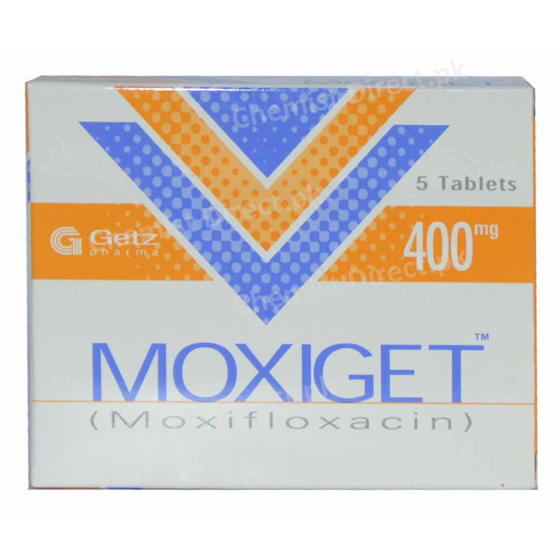 Moxiget 400mg Tablet Getz Pharma Pakistan Pvt Ltd Quinolone Anti Bacterial Moxifloxacin