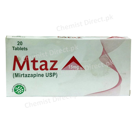 Mtaz 15mg Tablet Cell Laboratories Pvt Ltd Anti Depressant Mirtazapine