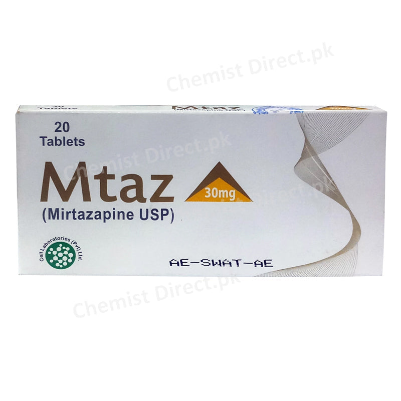 Mtaz 30mg tablet Cell Laboratories Pvt Ltd Anti Depressant Mirtazapine