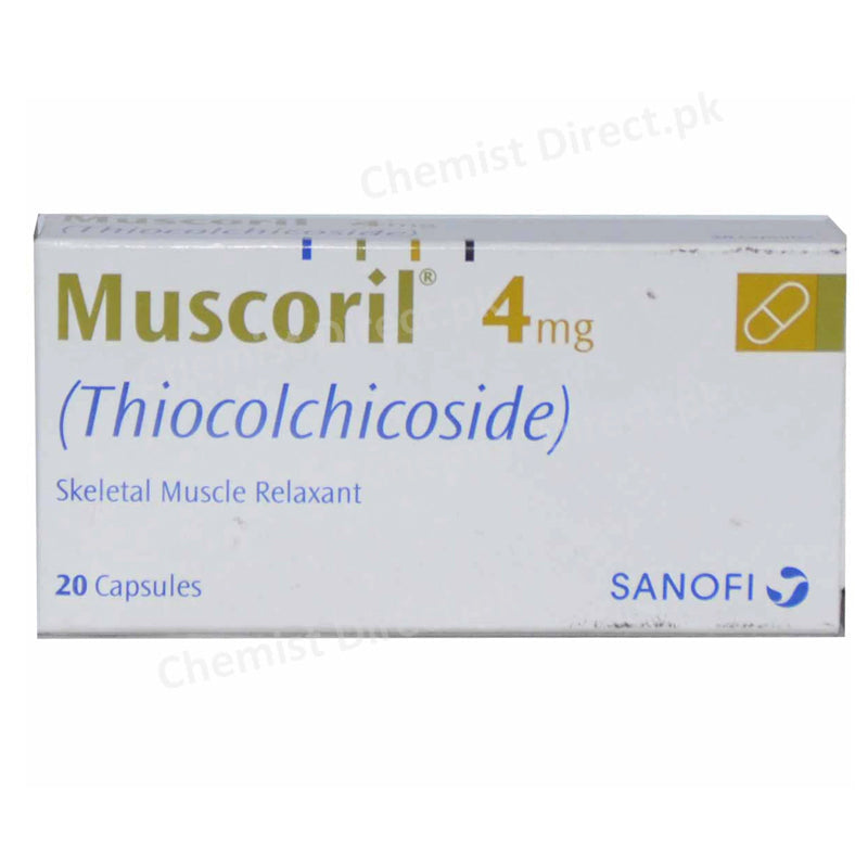 Muscoril 4mg Capsule Sanofi Aventis Muscle Relaxant Thiocolchicoside