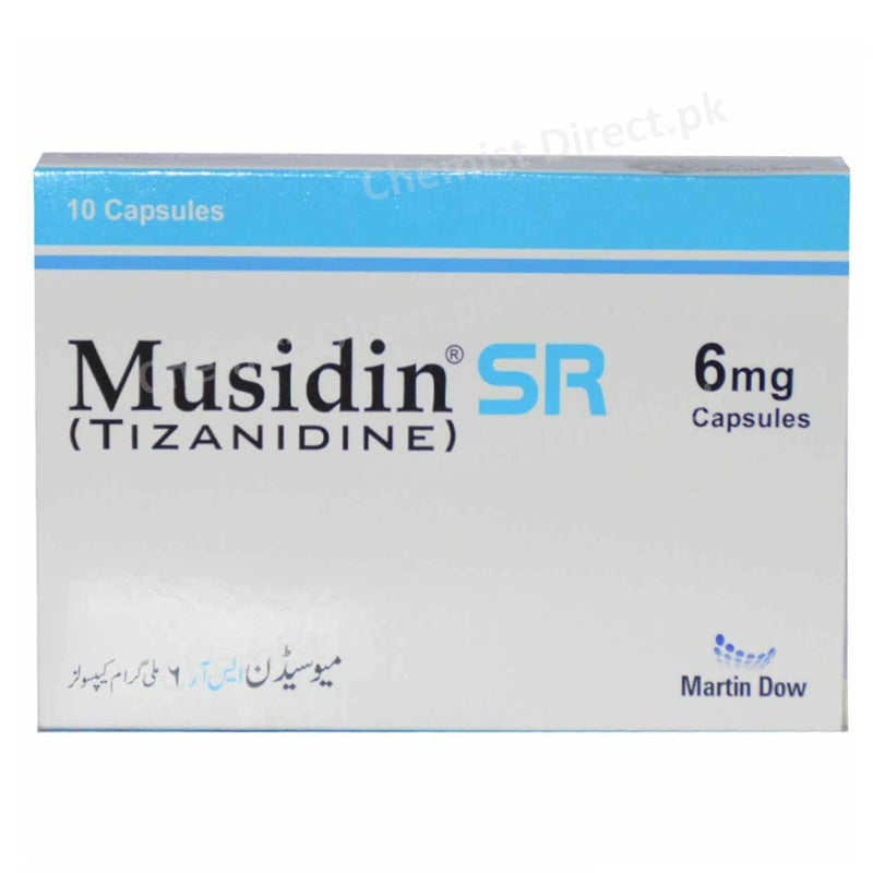 Musidine Sr 6mg Tablet Martin Dow Pharmaceuticals Pak Ltd Skeletal Muscle Relaxant Tizanidine