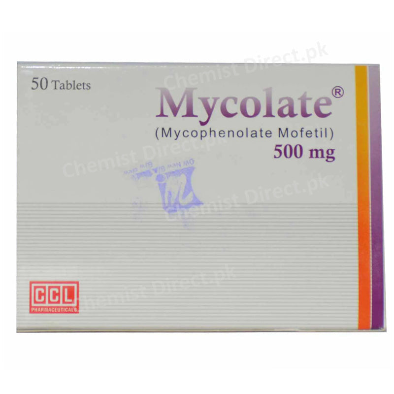 Mycolate 500mg Tablet Immunosuppressant Mycophenolate Mofetil