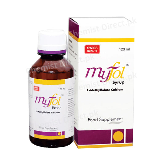 Myfol 120ml Syrup RG Pharma Anti-Anemic L-Methylfolate Calcium