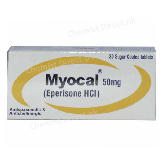 Myocal 50mg Tablet Mega Pharma Muscle Relaxant Eperione