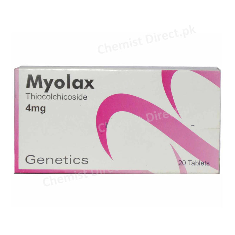 Myolax 4mg Tablet Genetics Pharmaceuticals Muscle Relaxant Thiocolchicoside