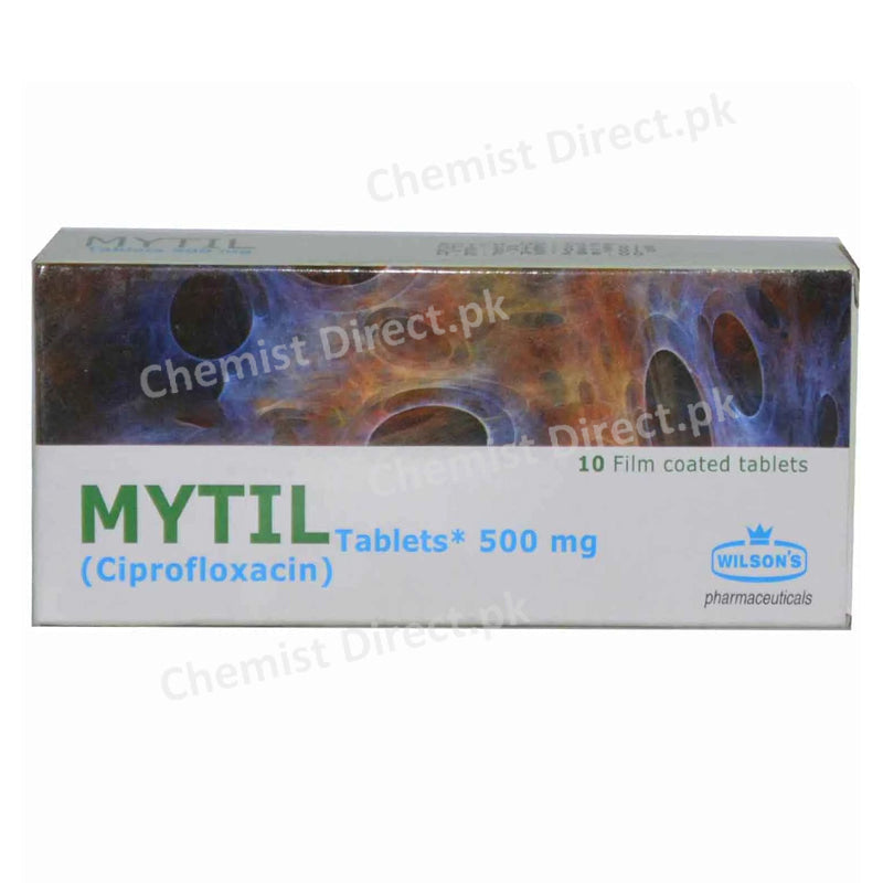 Mytil  500mg Tablet Wilson s Pharmaceuticals Quinolones Anti Bacterial Ciprofloxacin