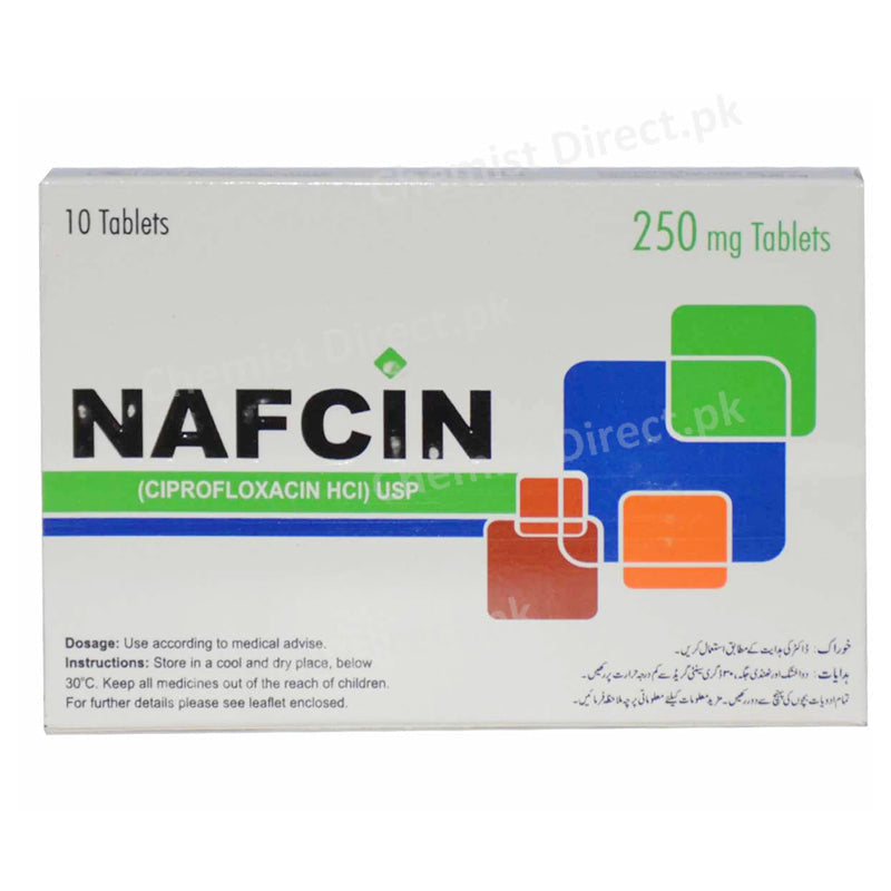 Nafcin 250mg Tablet Global Pharma Quinolones Anti Bacterial Ciprofloxacin Hcl