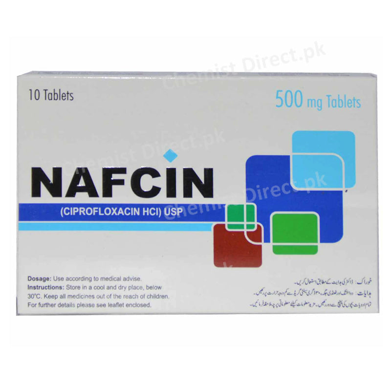 Nafcin 500mg Tablet Global Pharma Quinolones Anti Bacterial Ciprofloxacin Hcl