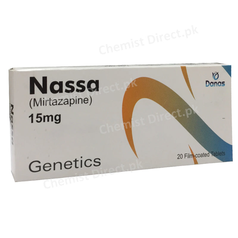 Nassa 15mg Tablet Genetics Pharmaceuticals Anti Depressant Mirtazapine 