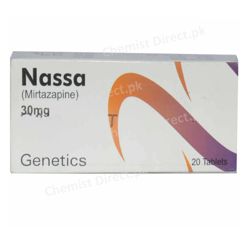 Nassa 30mg Tablet Genetics Pharmaceuticals Anti Depressant Mirtazapine