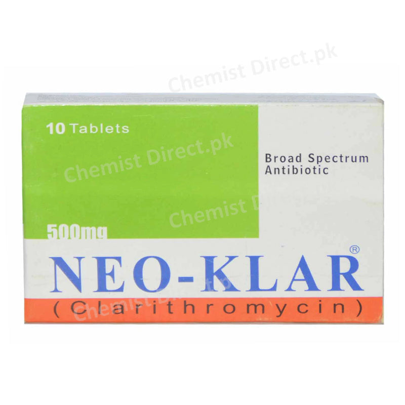 NEO-KLAR 500mg Tablet CCL Pharmaceuticals Anti-Bacterial Clarithromycin