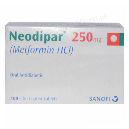 Neodipar 250mg Tablet Sanofi Aventis Oral Hypoglycemic Metformin