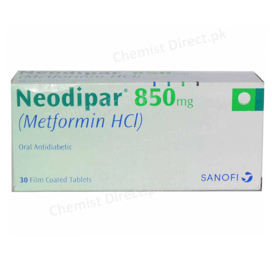 Neodipar 850mg Tablet Sanofi Aventis Oral Hypoglycemic Metformin