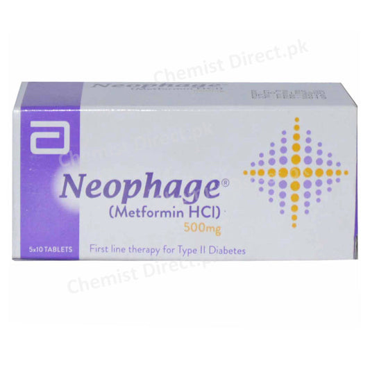 Neophage 500mg Tablet Abbott Laboratories Pakistan Ltd Oral Hypoglycemic Metformin