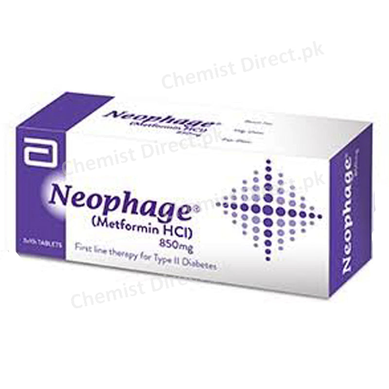     Neophage 850mg Tablet Abbott Laboratories Pakistan Ltd Oral Hypoglycemic Metformin