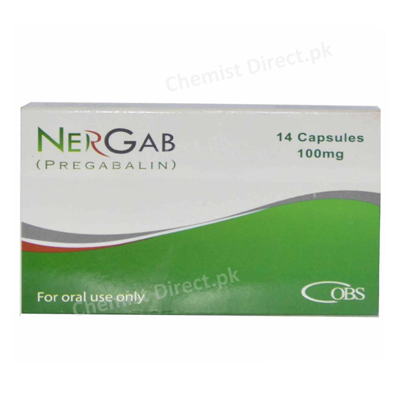 Nergab 100mg Capsule Obs Pharma Neuropathic Pain Pregabalin