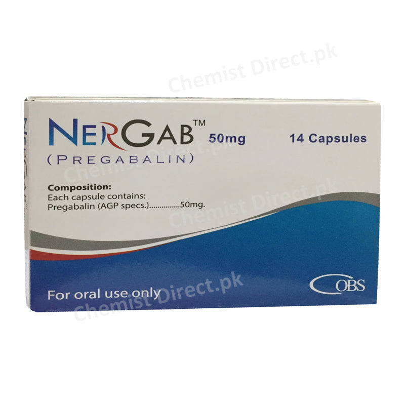 Nergab Capsule 50mg Obs Pharma Neuropathic Pain Pregabalin