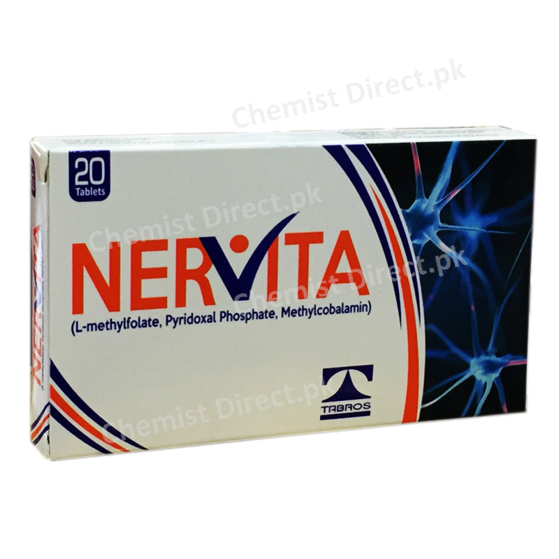 Nervita Tablet L-methylfolate,Pyridoxal-Phosphate,Methylcobalamin Tabros Pharma