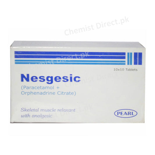 Nesgesic Tablet Paracetamol + Orphenadrine Citrate Pearl Pharmaceuticals