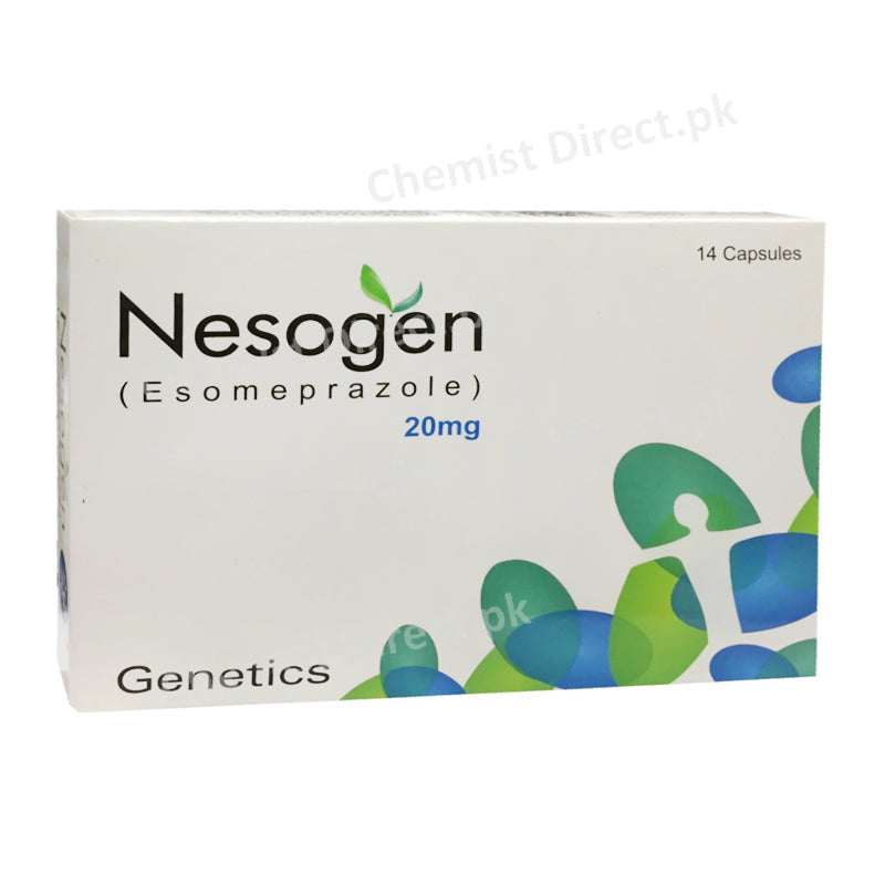 Nesogen 20mg Capsule Esomeprazole Anti-Ulcerant Genetics Pharma