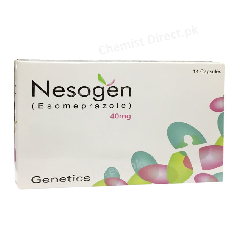 Nesogen 40mg Capsule Esomeprazole Anti-Ulcerant Genetics Pharma