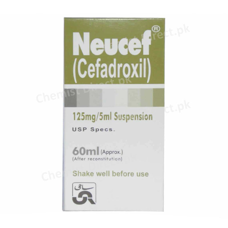 Neucef 125mg Suspension 60ml Cefadroxil Antibiotic Sami Pharma
