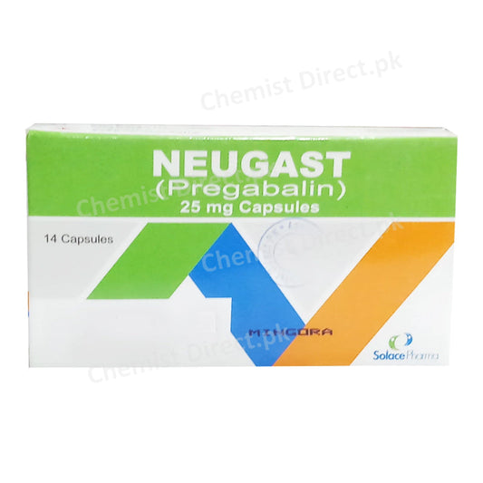 Neugast 25mg Capsule Pregabalin Solace Pharma