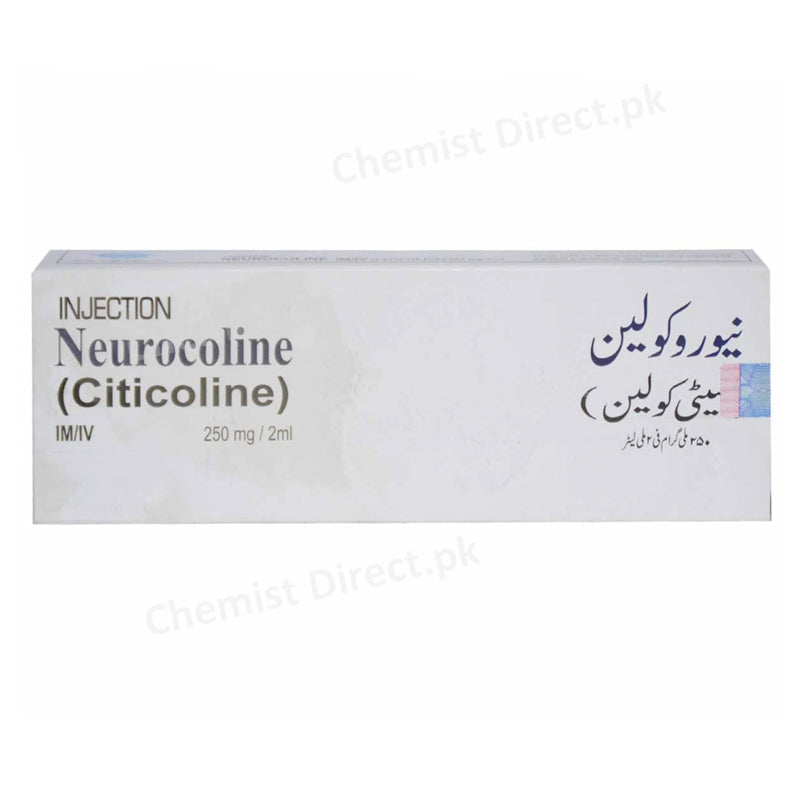 Neurocoline 250mg Injection Medisure Pharmaceuticals Psychostimulant Citicoline