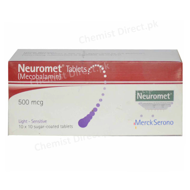 Neuromet 500mg Tablet Martin Dow Pharmaceuticals Pak Ltd Vitamin B12 Mecobalamin