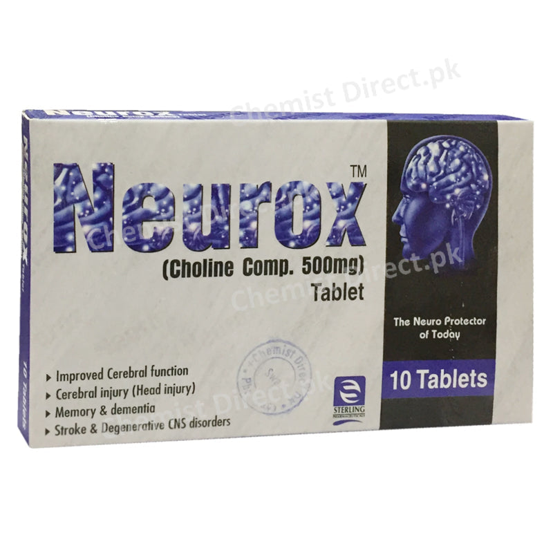 Neurox 500mg Tablet Sterlingpharmaceutical cholinecomp 500mg
