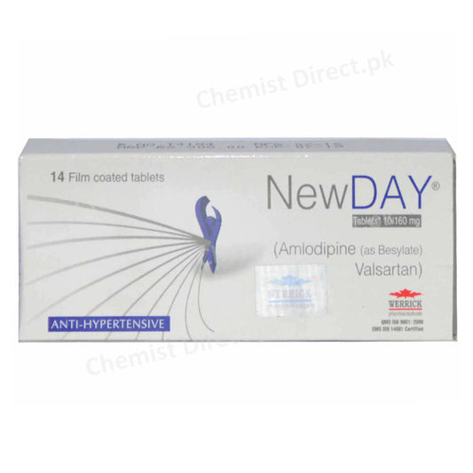 Newday 10 160mg Tablet Werrick Pharmaceuticals Anti Hypertensive Amlodipine Besylate 10mg Valsartan 160mg