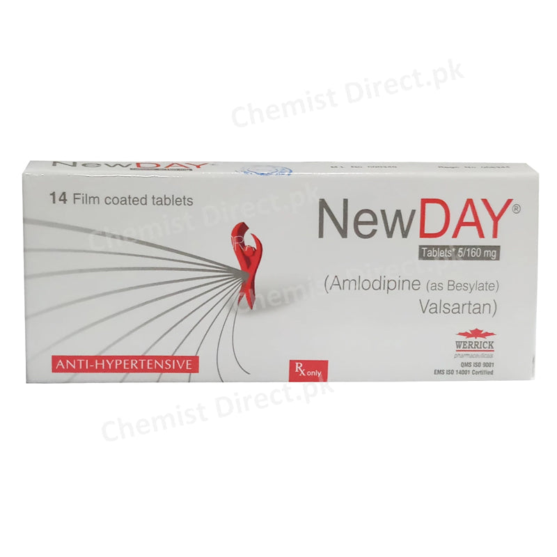 Newday 5 160mg Tablet Werrick Pharmaceuticals Anti Hypertensive Amlodipine Besylate 5mg Valsartan 160mg